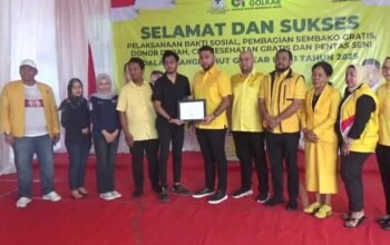Semangat HUT ke-61 Golkar Medan, Guntur Syahputra Disebut Kebanggaan dan Idola Warga