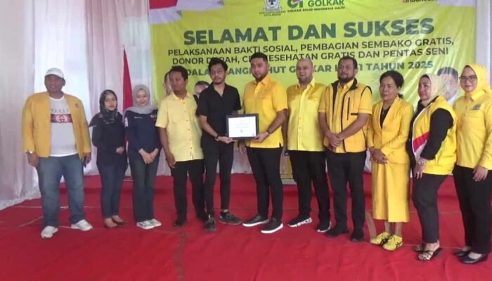 Semangat HUT ke-61 Golkar Medan, Guntur Syahputra Disebut Kebanggaan dan Idola Warga